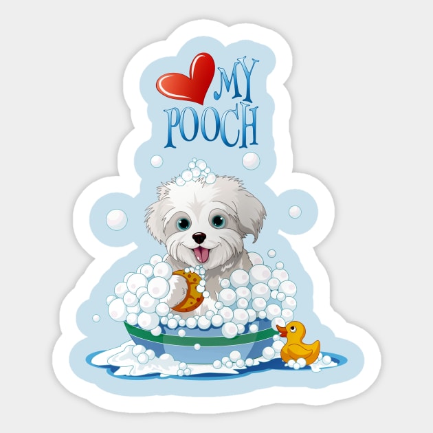 Love My Pooch Sticker by angelwhispers